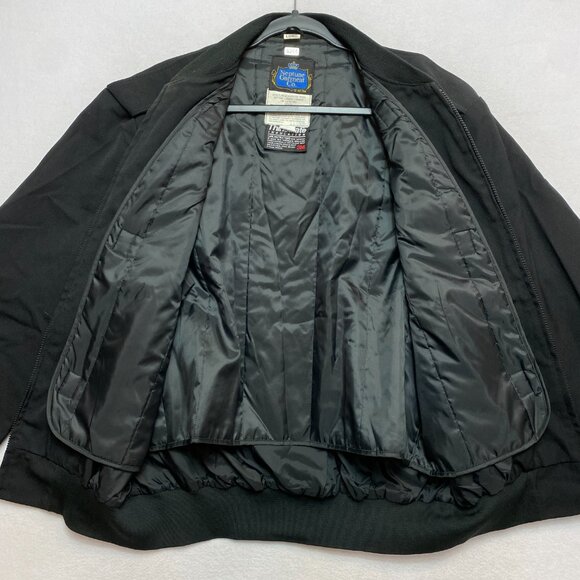 Vintage Neptune Garment Co Military Jacket Mens 44L Black Thinsulate 3M Bomber - Picture 9 of 14